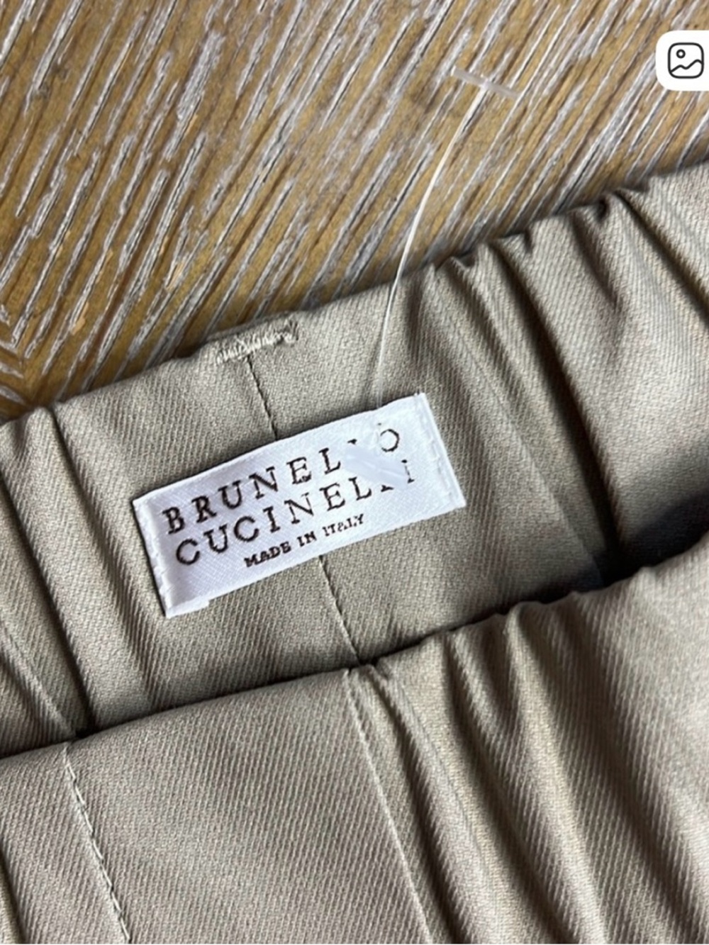 BRUNELLO CUCINELLI Rockweed Cotton Gabardine Pull On Pant w/Elastic Waistband 46